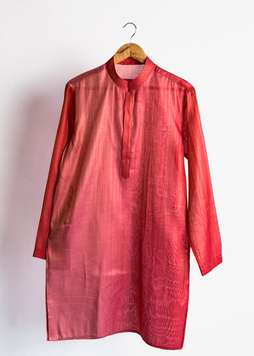 Goldline Plain Kurta – Gulabi Coral