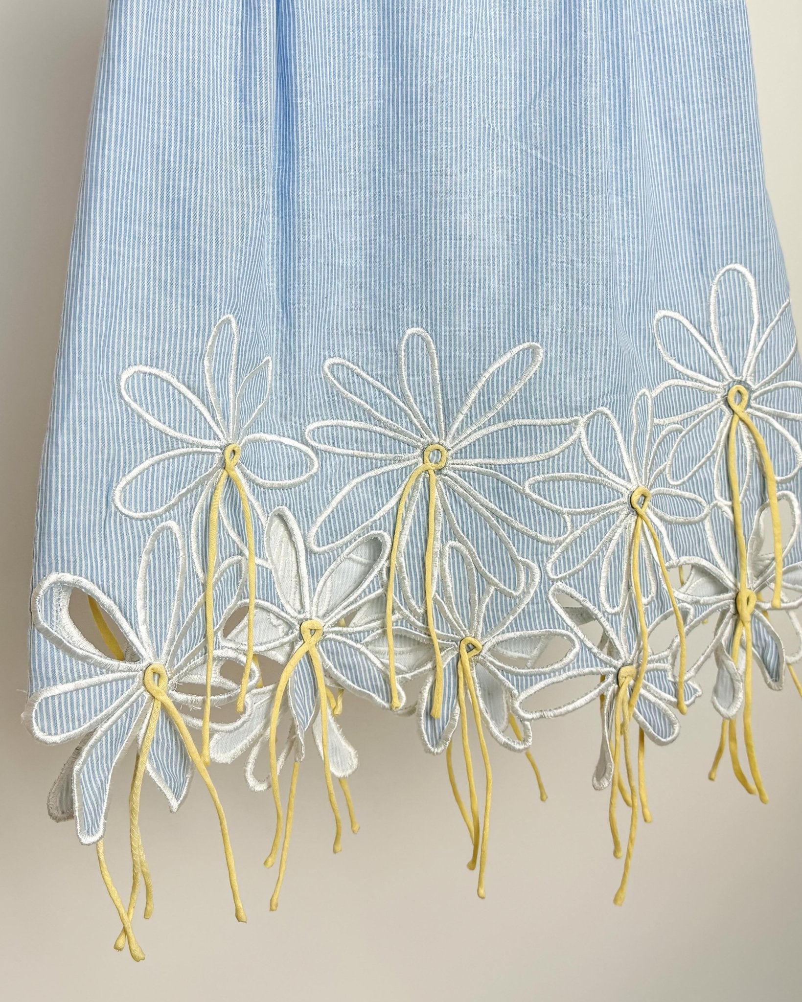 Blue Daisy Embroidered Skirt - erised pret