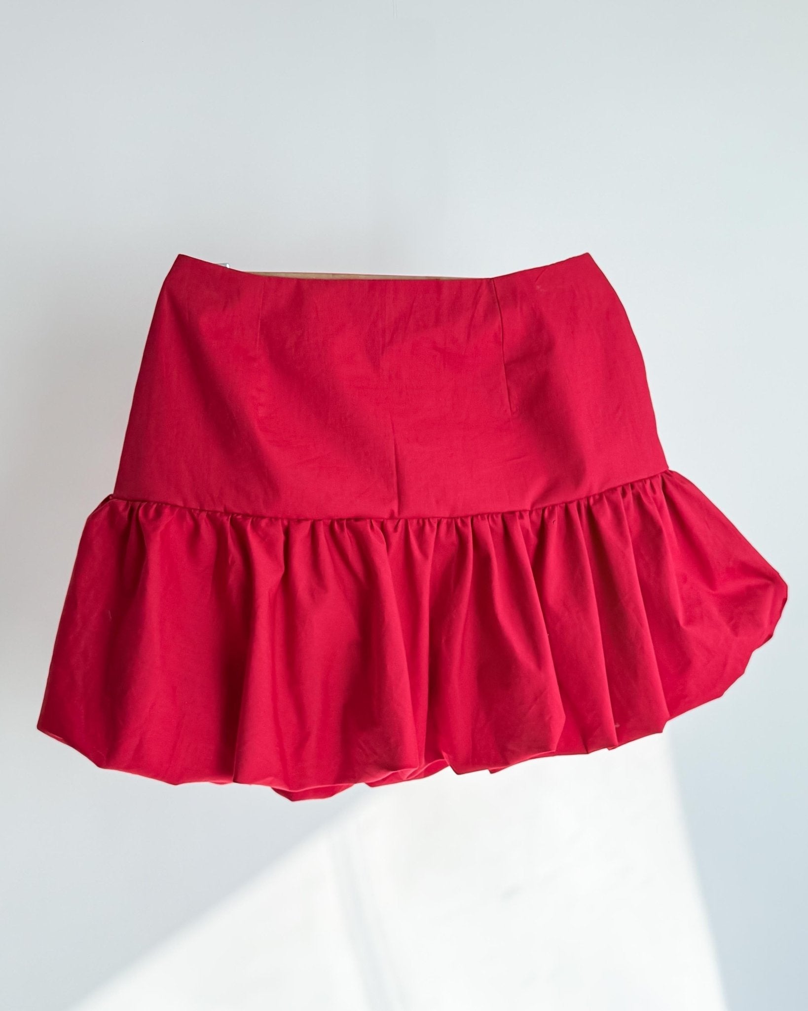 Crimson Bubble Mini Skirt - erised pret