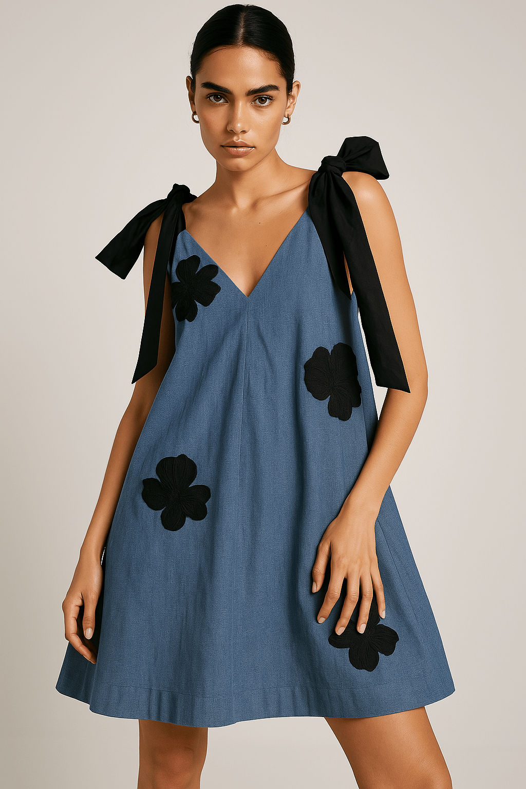 Indigo Bow Strap Dress - erised pret