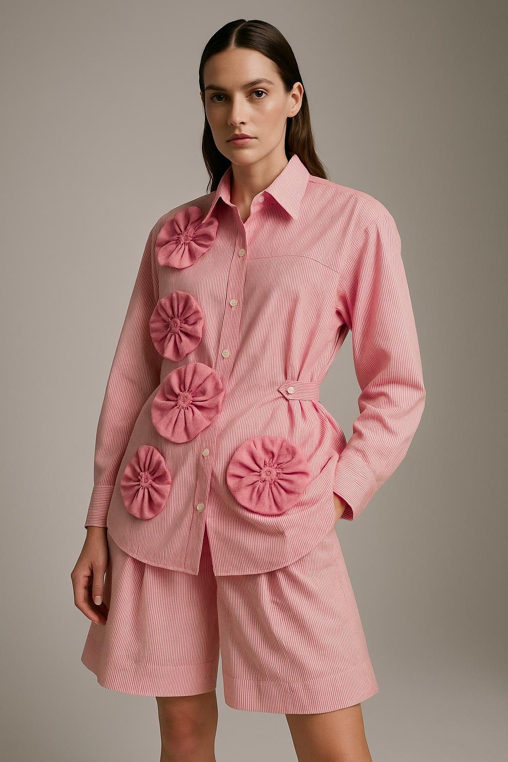 Rosette Woman Pinstripe Shirt - erised pret