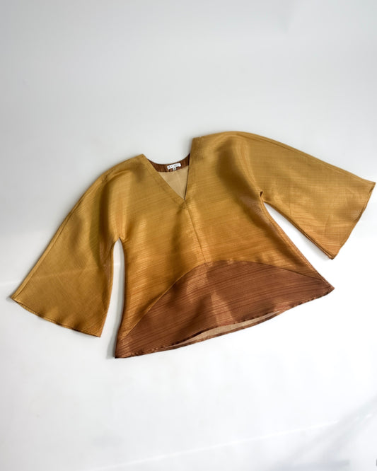 Flared Sleeve top - Marigold & Amber