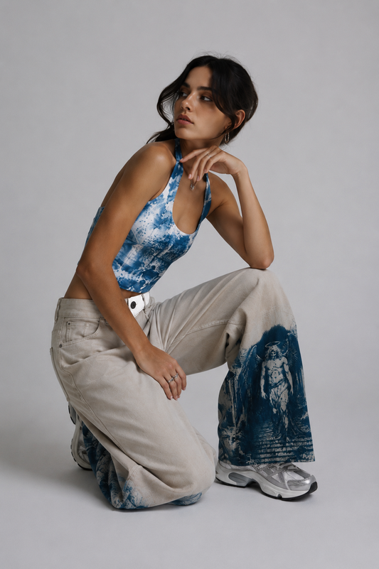 Odyssey Halter Top - Handmade Sunprinted