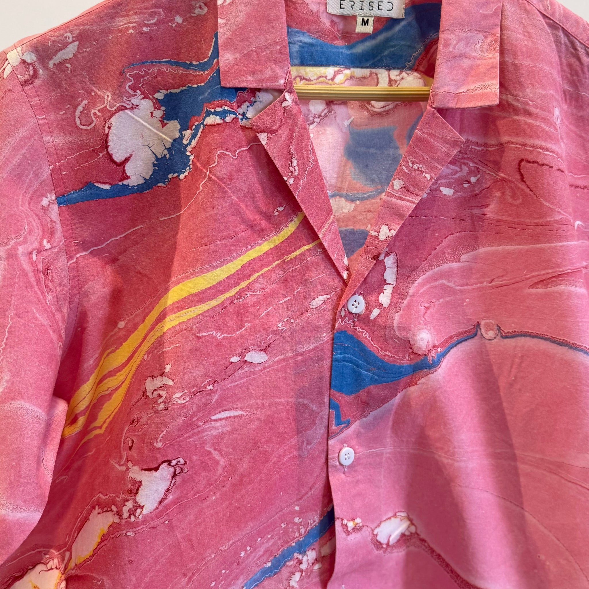 Cuban Collar Shirt - Geranium