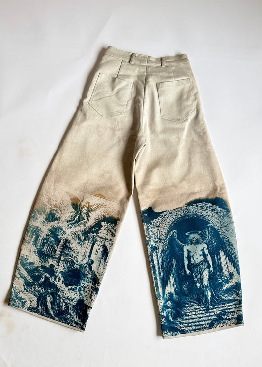 Fallen Seraph - Handmade Sunprinted Barrel Denim