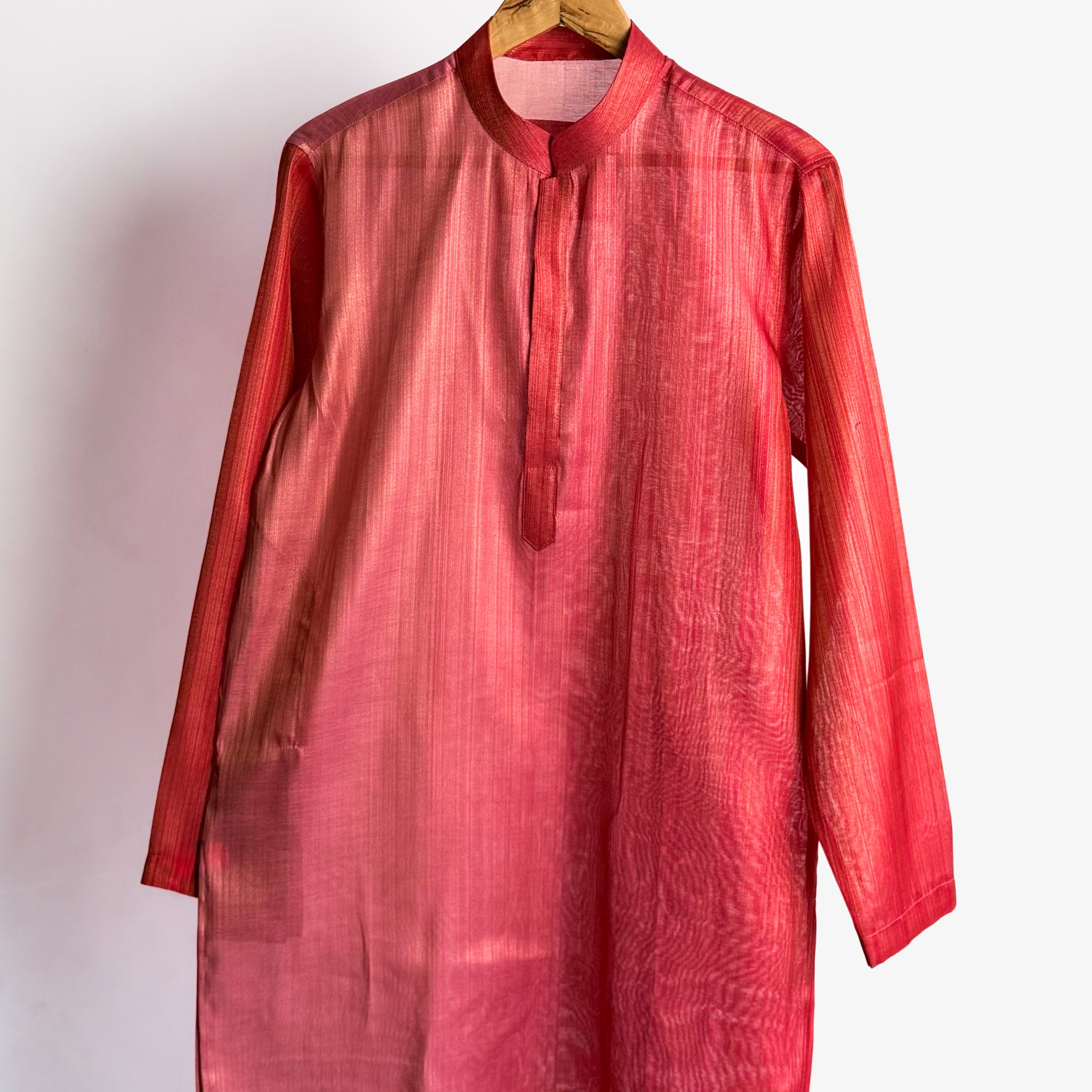 Goldline Plain Kurta – Gulabi Coral