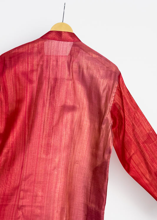 Goldline Plain Kurta – Gulabi Coral