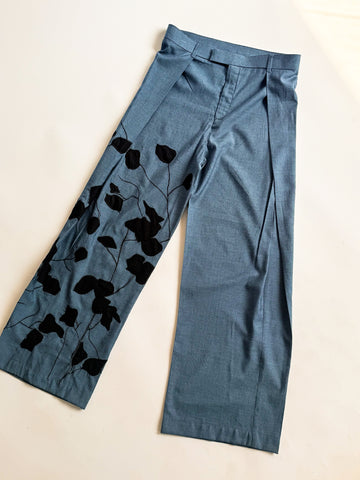 Men’s Botanical Appliqué Wrap Pants