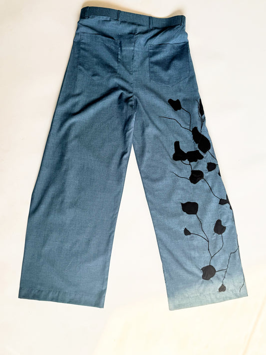 Men’s Botanical Appliqué Wrap Pants