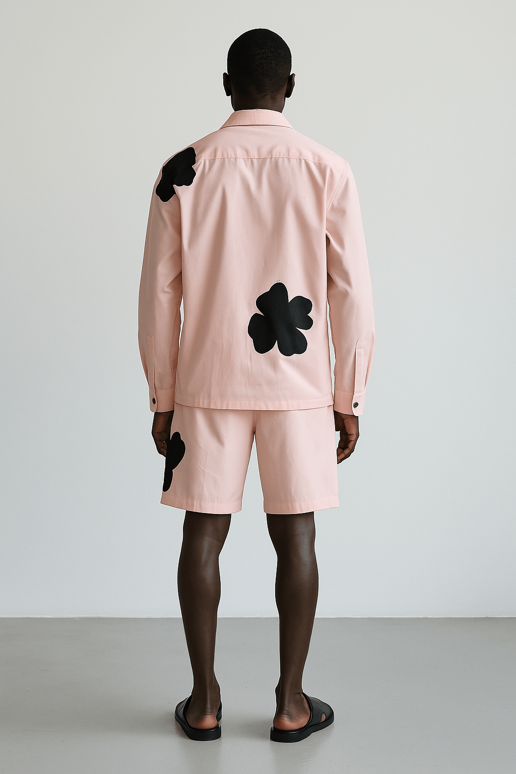 Appliqué Poplin Shacket - Baby Pink - erised pret