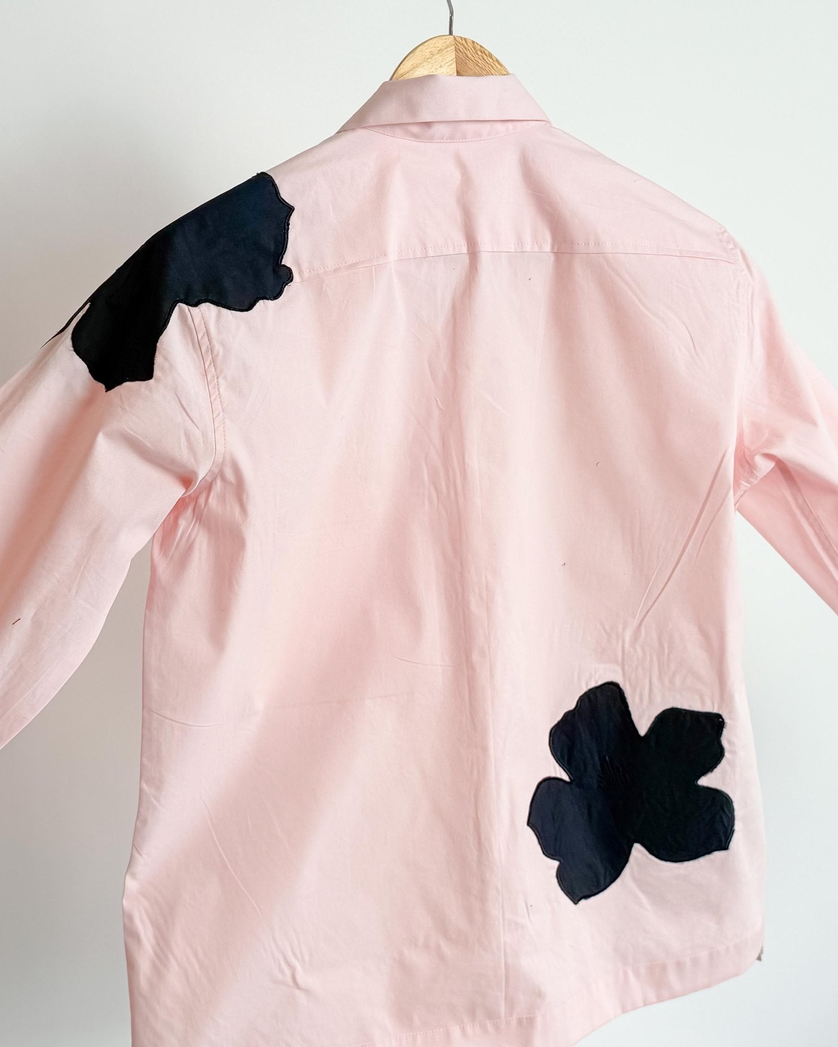 Appliqué Poplin Shacket - Baby Pink - erised pret