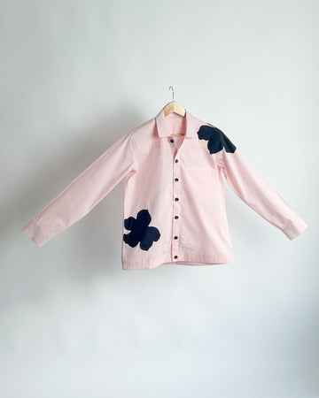 Appliqué Poplin Shacket - Baby Pink - erised pret