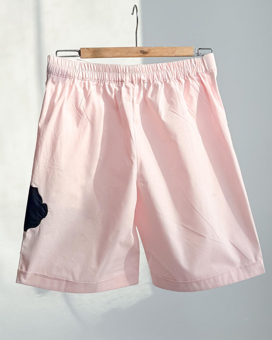 Appliqué Poplin Shorts - Baby Pink - erised pret