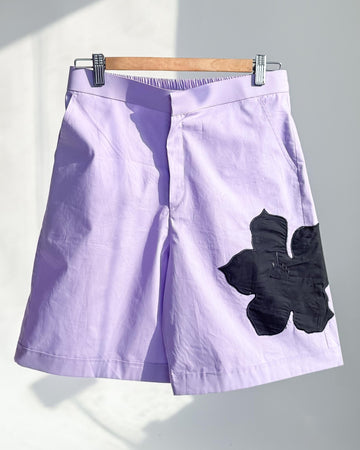 Appliqué Poplin Shorts - Lavender - erised pret