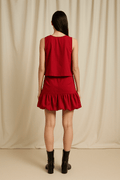 Crimson Bubble Mini Skirt - Erised