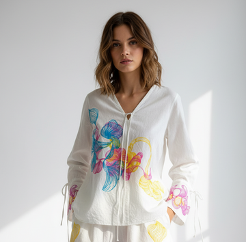 Relaxed Fit Long Sleeved Shirt - Zen Flow